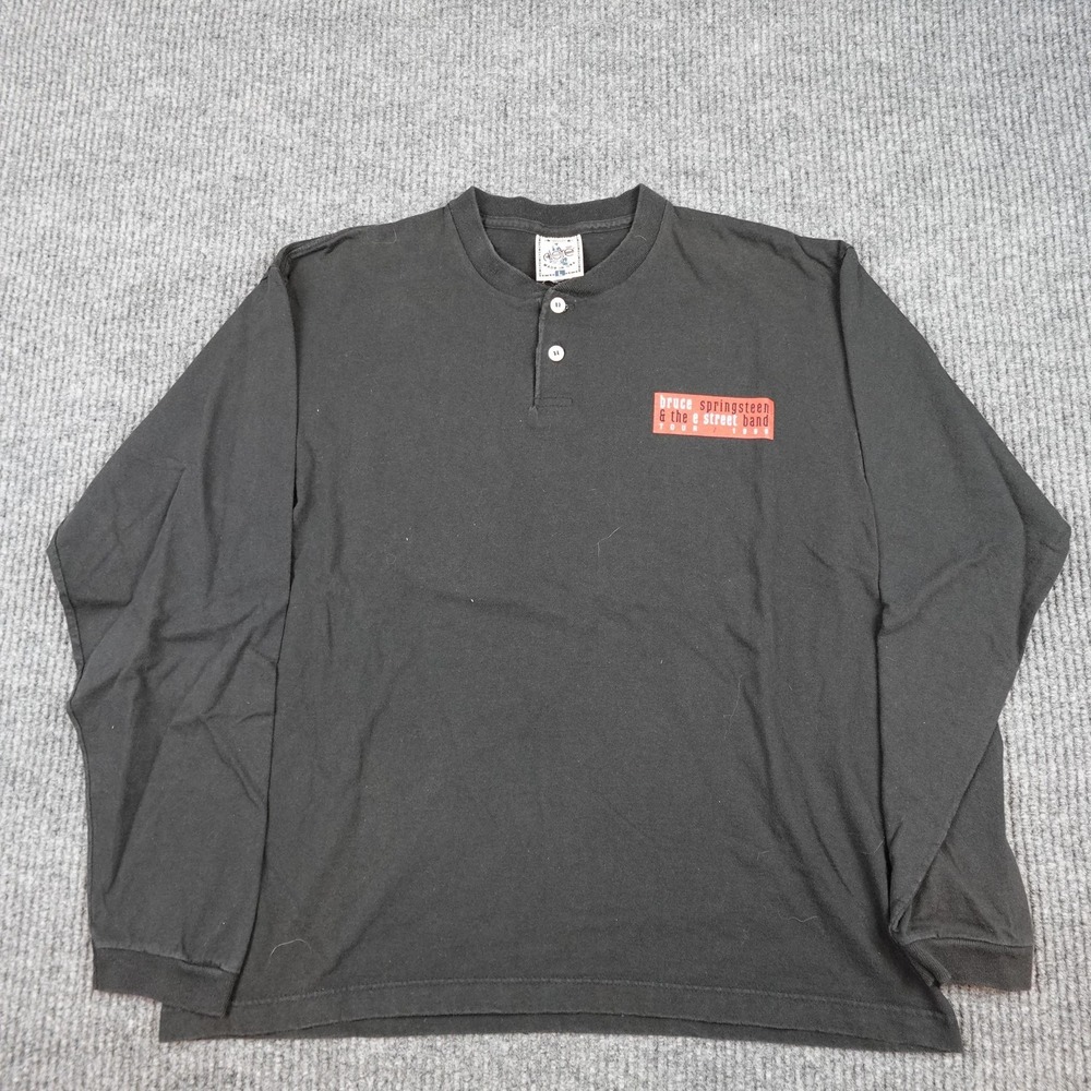 Vintage Bruce Springsteen Shirt Mens Large Black Long Sleeve 1999 Tour Alore